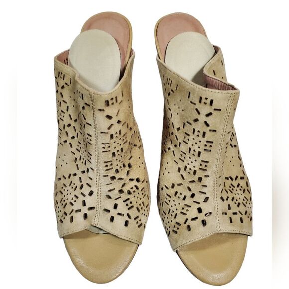 Joie laser cut suede sandal mules 9 1/2 - Picture 6 of 6